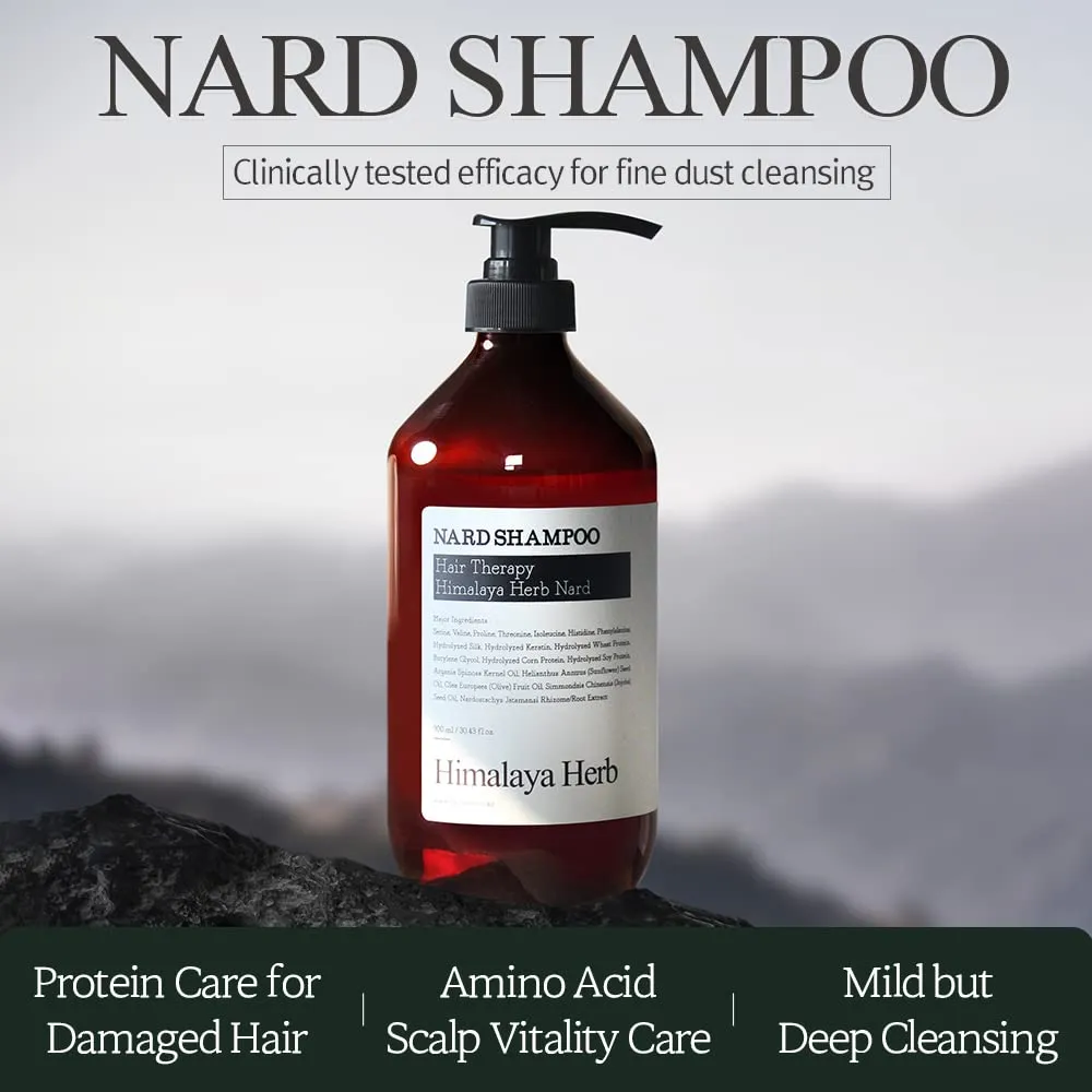 NARD Hair Shampoo Tea tree Rosemary 16.9 Fl Oz - Strong Vitality from Himalayas - Natural Surfactants giving Soft Cleansing - Argan Olive Jojoba Macadamia Sunflower Oil - Rich in Protein Amino Acids