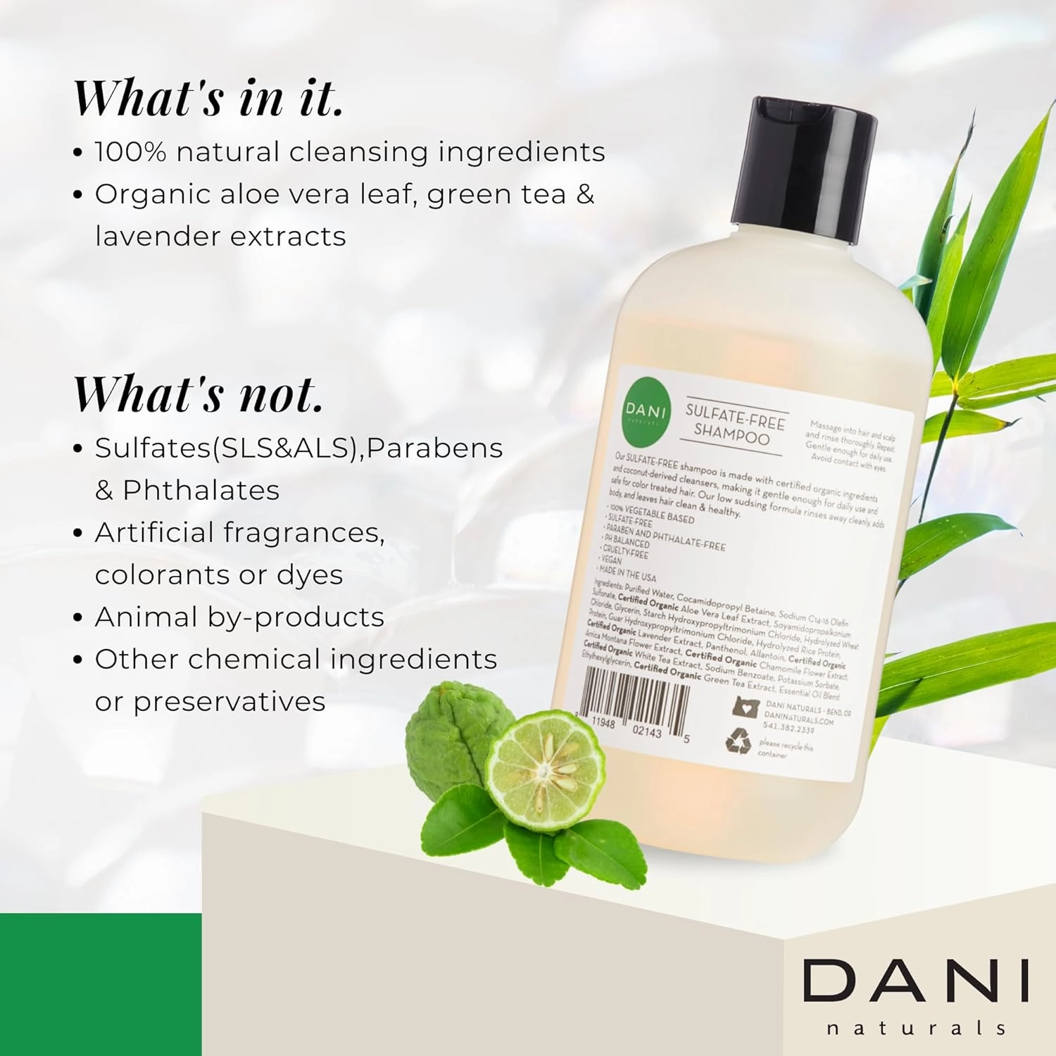 Naturals Shampoo - Bamboo Bergamot is a sulfate-free, vegan, and organic shampoo that deeply hydrates and nourishes dry and curly hair, leaving it soft, smooth, and manageable.