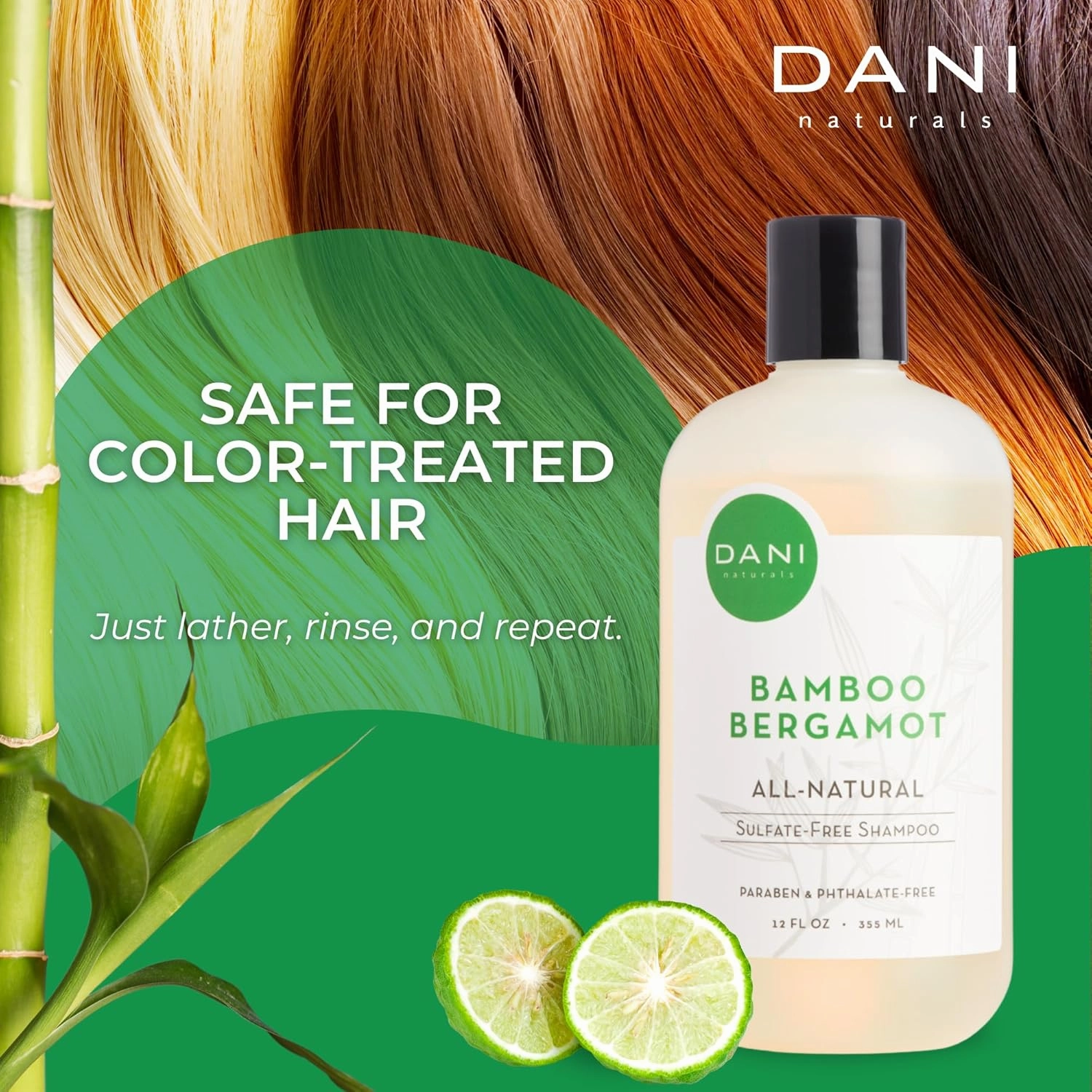 Naturals Shampoo - Bamboo Bergamot is a sulfate-free, vegan, and organic shampoo that deeply hydrates and nourishes dry and curly hair, leaving it soft, smooth, and manageable.