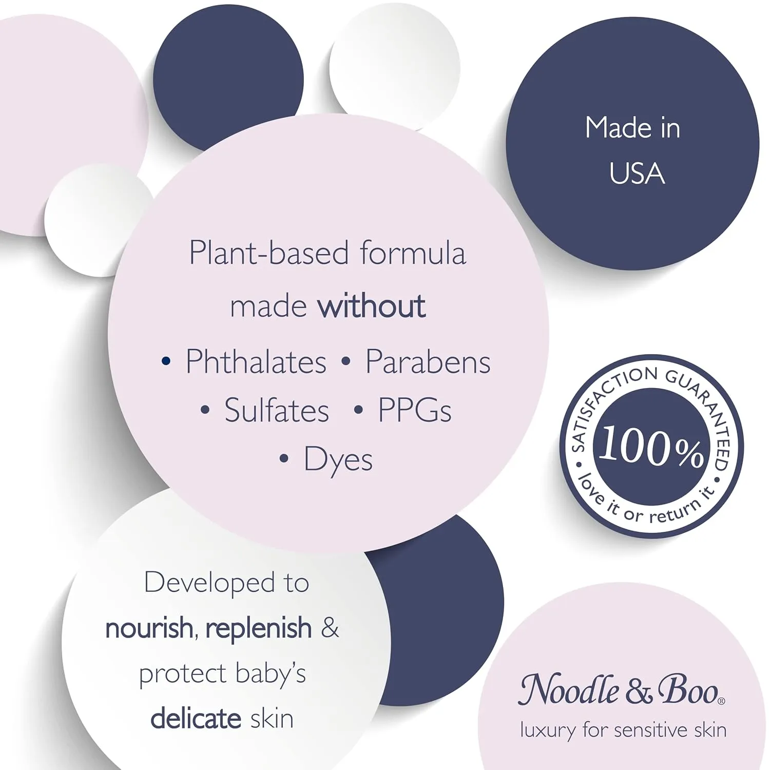 Noodle & Boo Newborn 2-in-1 Baby Shampoo and Body Wash, Tear-Free, Hypoallergenic, Plant-Based Baby Bath Essentials, Moisturizing, pH-Balanced, Vitamin-Enriched, Pediatrician-Tested