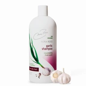 Nora Ross Classic Garlic Shampoo - Hair Loss, Growth & Thickening Formula for Normal to Oily Hair, Scalp Cleansing & Anti-Dandruff Shampoo with Rosemary, 32 Oz