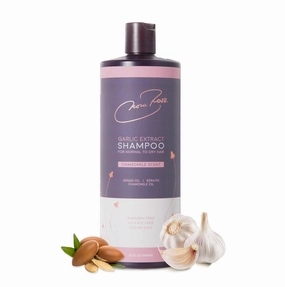 Nora Ross Garlic Shampoo for Oily Hair & Scalp Care, Hair Moisturizing & Deep Cleansing with Chamomile Scent, Clarifying Shampoo with Aloe Vera, Argan Oil & Wheat Amino Acids, 32 Oz