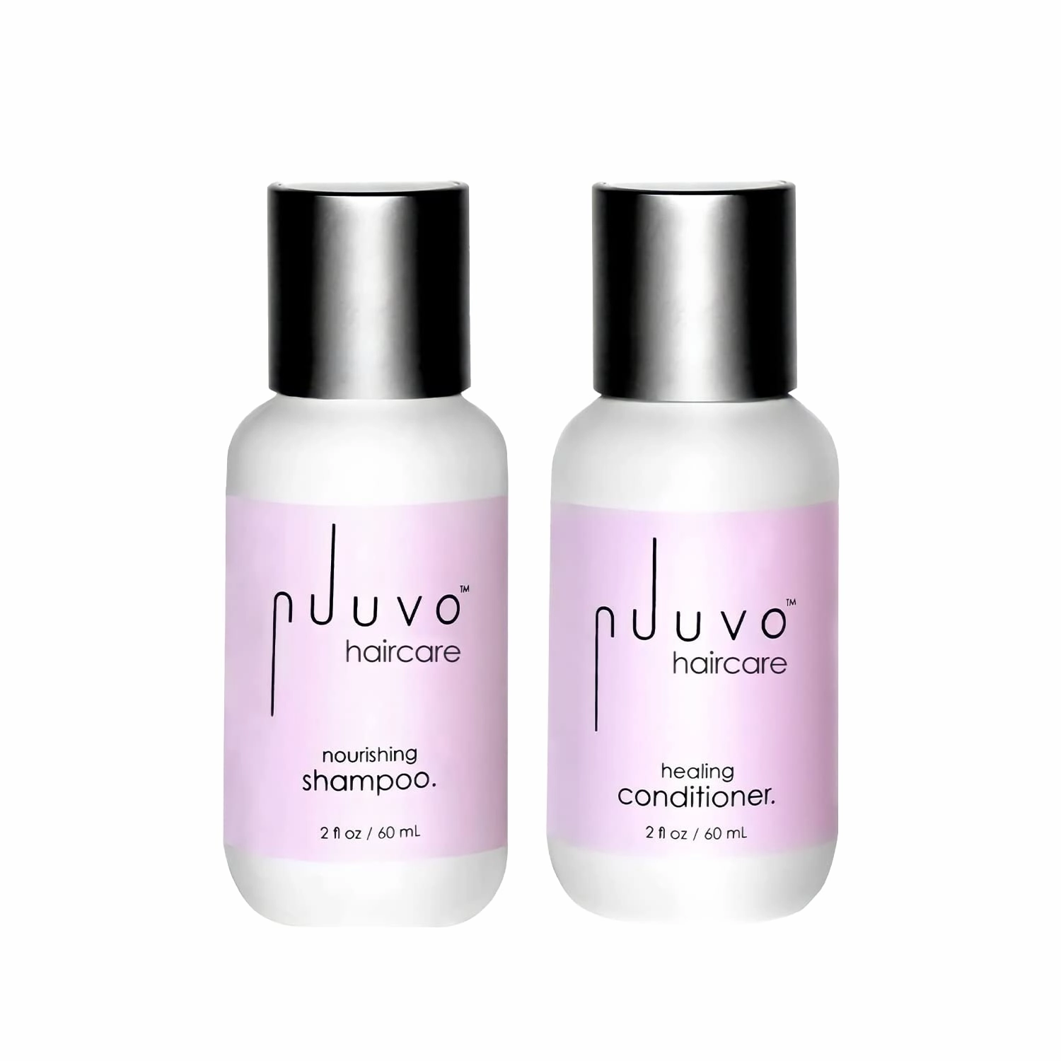 Nuuvo Haircare Shampoo & Conditioner Set – 4 oz, Sulfate-free Shampoo & Conditioner, Plant Derived Cleanser & Hydrating Conditioner, Rebuilds Damaged Hair, Suitable for all Hair Types