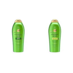 OGX Clarifying Strength   Rosemary Mint, Clarifying Shampoo & Conditioner Set Visibly Helps Remove Oil & Residue to Clear Away Buildup from Oily Hair, Sulfate-Free Surfactants, 2 X 25.4 fl. Oz