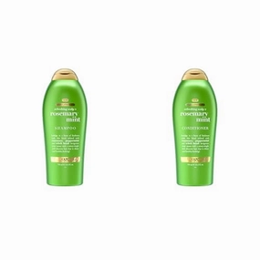 OGX Extra Strength Refreshing Scalp   Rosemary Mint Nourishing Shampoo & Conditioner, Infused with Rosemary Mint for Shiny, Healthy-Looking Hair, Sulfate-Free Surfactants, 2 x 25.4 fl. Oz (Pack of 2)