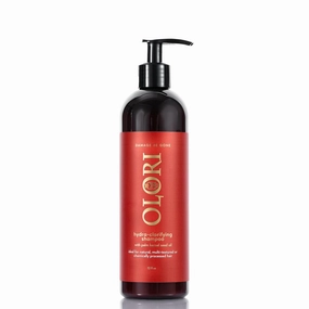Olori Hydrating Clarifying Shampoo for Buildup and Dry Damaged Hair with African Palm Kernel Seed Oil (Batana Oil) - Cleanses, Hydrates and Strengthens Weak, Brittle Hair - Sulfate Free - 12 oz Bottle