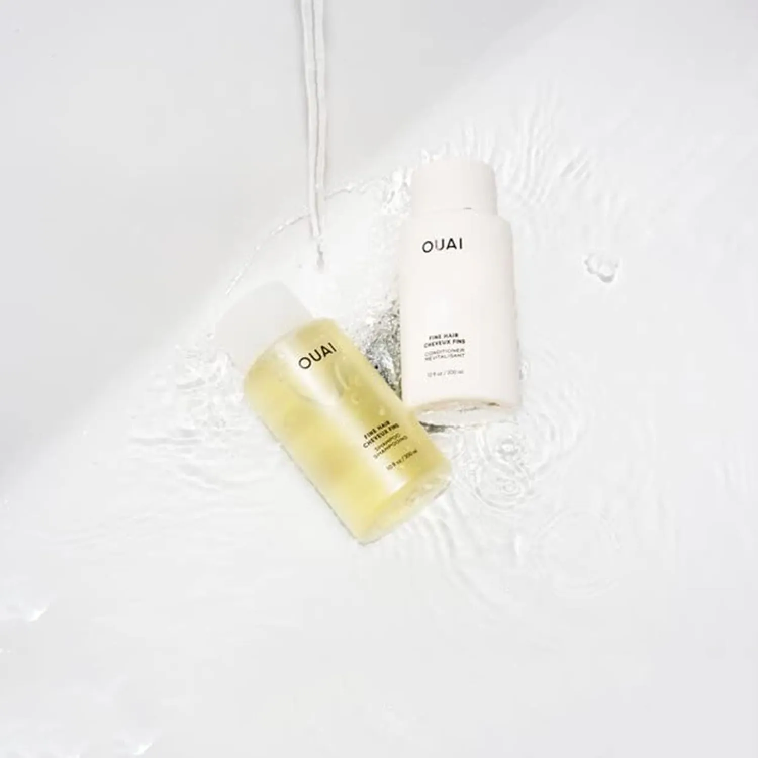 OUAI Fine Shampoo - Volumizing Shampoo with Strengthening Keratin, Biotin & Chia Seed Oil for Fine Hair - Delivers Clean, Weightless Body - Paraben, Phthalate & Sulfate Free Hair Care (10 Fl Oz)