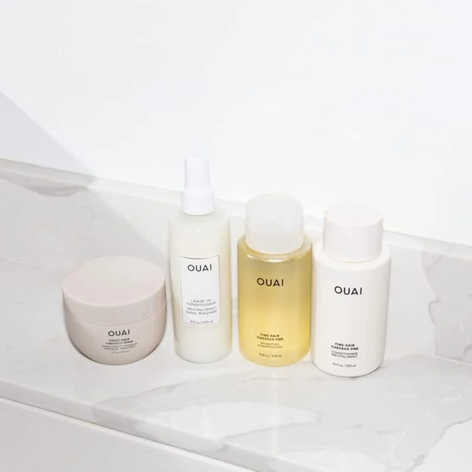 OUAI Fine Shampoo - Volumizing Shampoo with Strengthening Keratin, Biotin & Chia Seed Oil for Fine Hair - Delivers Clean, Weightless Body - Paraben, Phthalate & Sulfate Free Hair Care (10 Fl Oz)