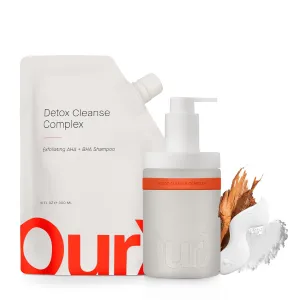 OurX Clarifying Detox Shampoo - Removes Dirt, Oil, Product & Hard Water - Scalp Build Up Remover - Glycolic Acid & Salicylic Acid Scalp Treatment - Silicone Free 4C Hair Products for Textured
