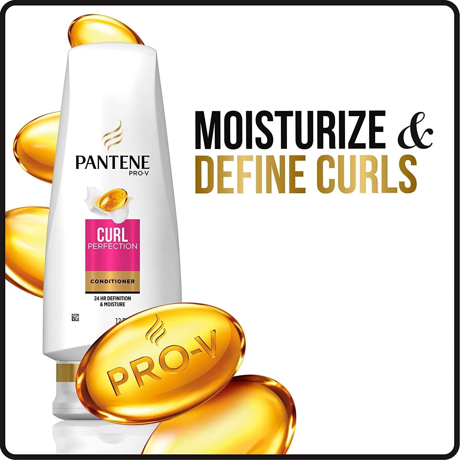 Pantene Pro-V Curly Hair Curl Perfection Moisturizing Conditioner, 12 Fl Oz (Pack of 2)