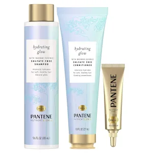 Pantene Shampoo and Conditioner Plus Hair Mask Rescue Shot Treatment with Baobab Essence/Nutrient Blends For Hydrating Glow, White