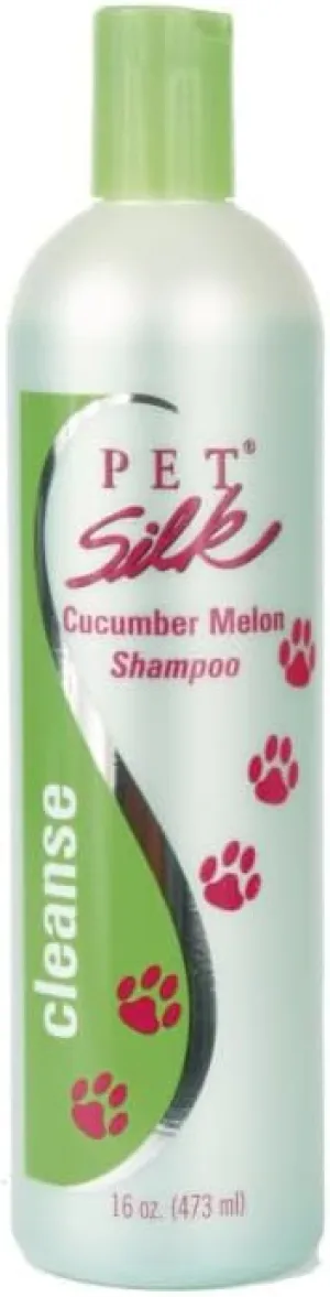 Pet Silk 16oz Cucumber Melon Shampoo, Groomer Formula enriched with Cucumber Melon Extract and Silk, Provides a Deep Cleanse While Moisturizing The Coat, Leaving a Refreshingly Lasting Crisp Scent