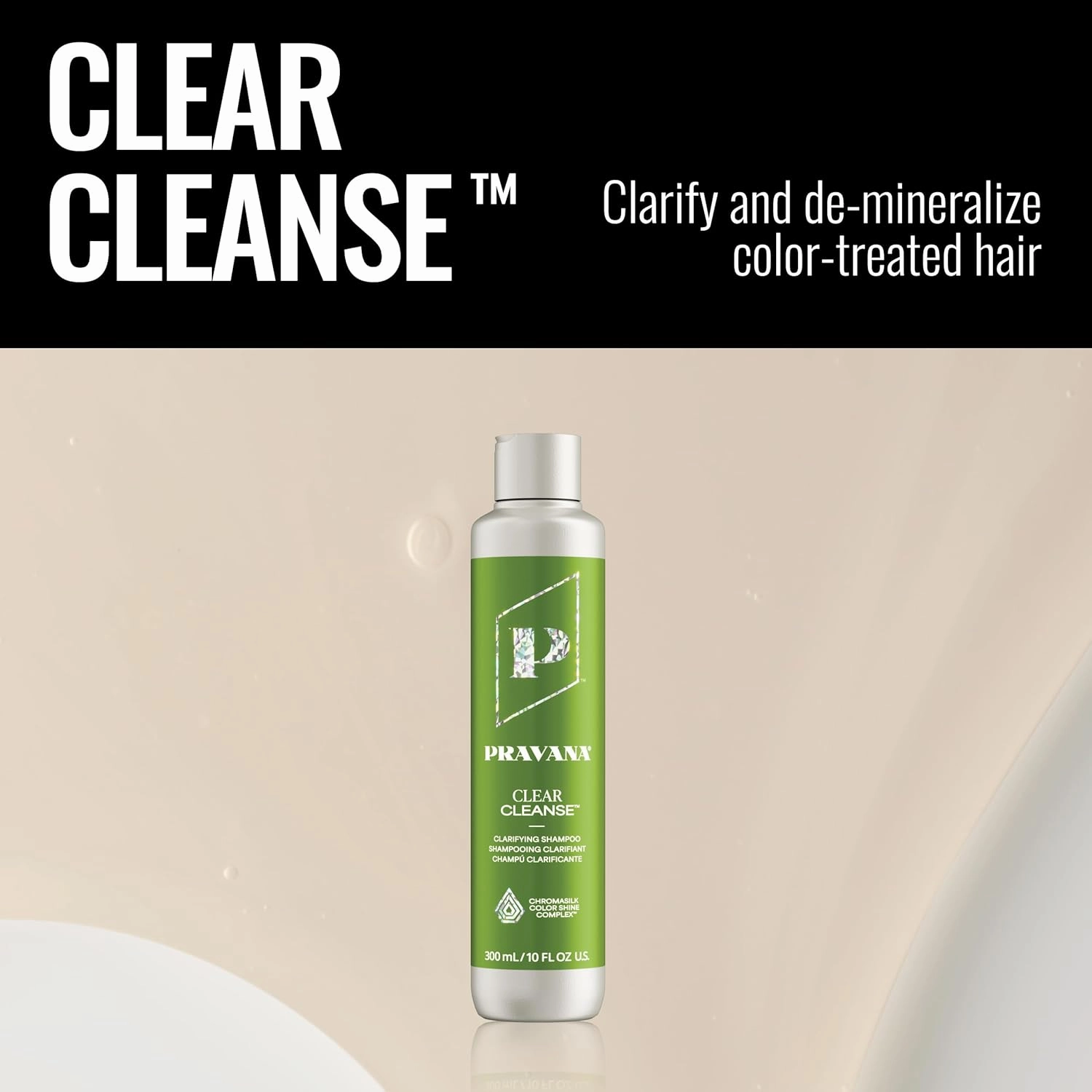 Pravana Clear Cleanse Mineral Diminishing Shampoo | For Clarifying Color Treated Hair | Instantly Removes Hard Water Deposits | Hydrates, Energizes, Volumizes | Eliminates Discoloration | Vegan