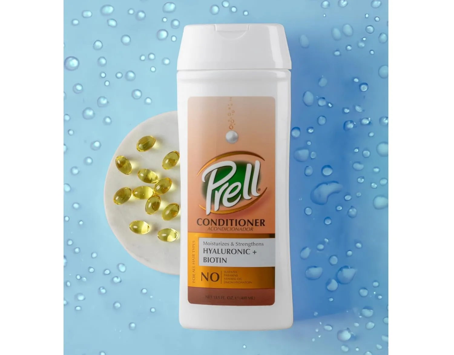 Prell Hyaluronic   Biotin Moisturizes & Strengthens Conditioner for All Hair Types 13.5 fl.oz (Pack of 3)
