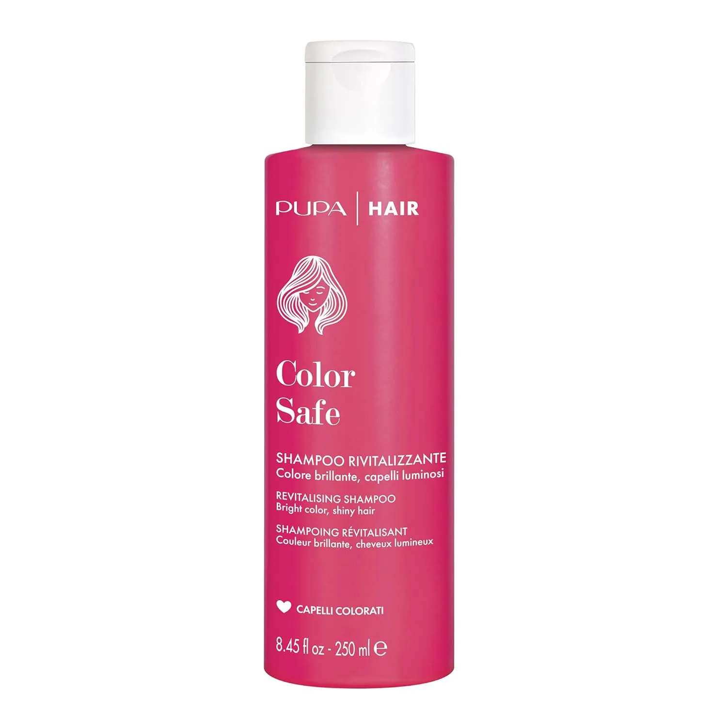 Pupa Milano Color Safe Revitalizing Shampoo - Gently Cleanses and Protects Color - Helps Color Last, Strengthens, and Provides Shine - 8.45 oz