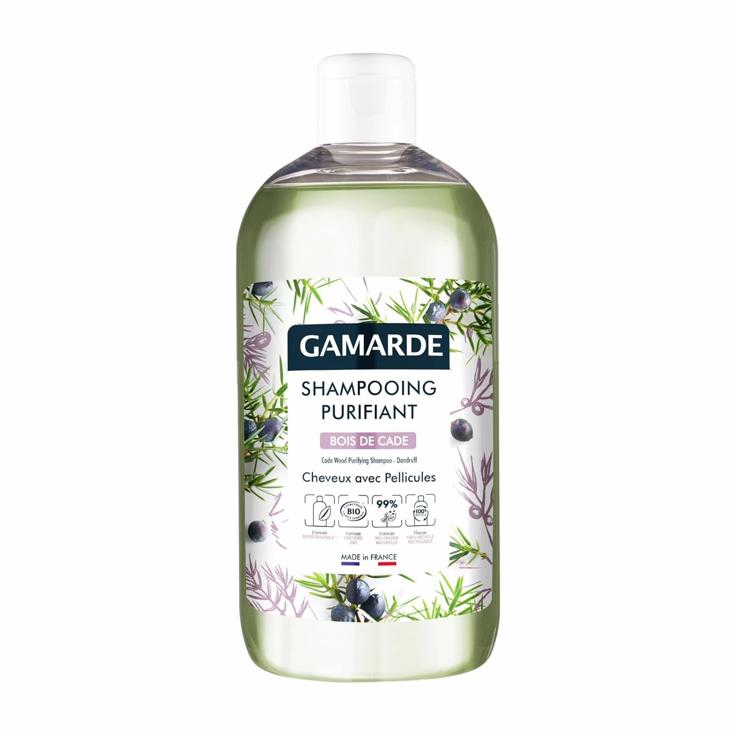 Purifying Shampoo - Men's Dandruff Shampoo with Cade Wood & Aloe Vera - Natural Coconut Surfactant - 16.9 Fl Oz