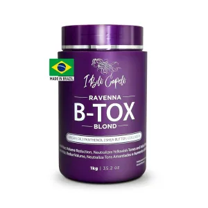 Ravenna Hair B-tox Treatment for Blond Hair, 35.2 oz (1kg) - Formaldehyde-Free, Anti-Frizz, Smoothing, Deep Hydrating and Moisturizing Action, Argan Oil, Keratin, Panthenol