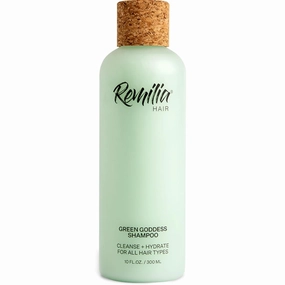 REMILIA Rosemary Oil Shampoo - All Natural Shampoo with Avocado Oil & Green Tea Extract for Damaged, Dry Hair - Green Goddess, 300 ml