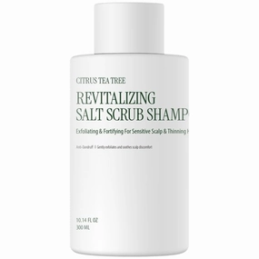 Revitalizing Salt Scrub Shampoo | Exfoliating & Clarifying Scalp Treatment | Dual Salt Formula | Scalp Care for Thinning Hair | 300ml