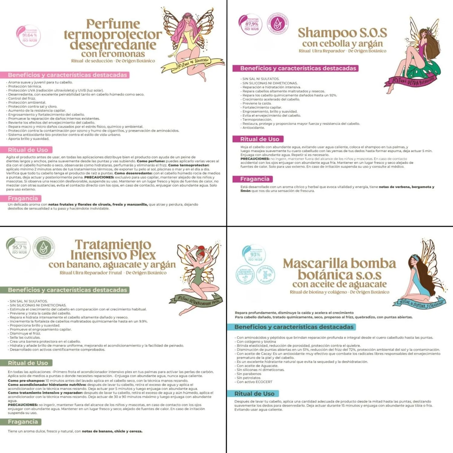 Ritual Botánico Keratina Orgánica | Treatment to Straighten, Repair and Relax Hair | All Natural, Organic & Vegan Ingredients | Product of Colombia | 4 Piece Kit