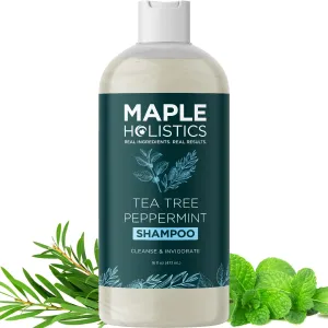 Rosemary Tea Tree Mint Shampoo - Clarifying Shampoo for Build Up and Flakes with Peppermint Oil and Tea Tree Essential Oil for Dry Scalp Treatment - Deep Cleansing Peppermint Tea Tree (16oz)