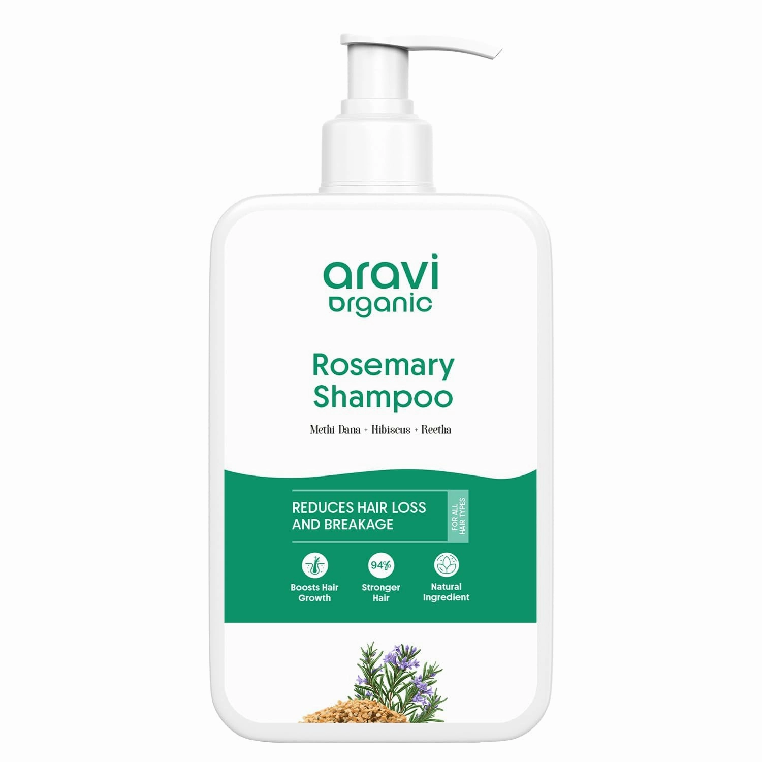 Rosemary Hair Growth Shampoo - Enriched with Rosemary, Methi Dana & Hibiscus - For All Hair Types - For Men & Women - Sulfate & Paraben Free 6.7 FL Oz / 200 ml