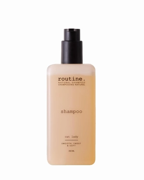 Routine Softening Shampoo for Women and Men - 350ml | Hydrating Hair Scented Shampoo | Travel Size Hair Moisturizing Shampoo | Paraben and Sulfate Free - The Cat Lady