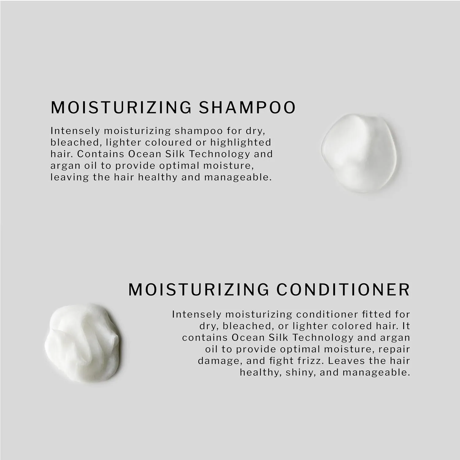 SACHAJUAN Moisturizing Shampoo and Conditioner Set | Ocean Silk Technology & Argan Oil for Optimal Moisture | Repair Damage & Control Frizz | Set of 2 (33.5 oz)