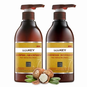 Saryna Key Damage Repair Treatment Shampoo and Conditioner Set with Pure African Shea Butter Hair Conditioner for Dry frizzy Damaged Hair - Moisturizing Hydrating Shampoo for Women, Men (500ml/16.9)