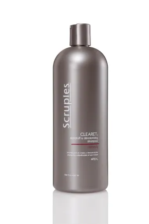Scruples Clearet Anti Dandruff Shampoo - Professional Deodorizing Shampoo to Soothe Dry & Itchy Scalp From Flaking - Scalp Treatment   Cleanser (33.8 oz)