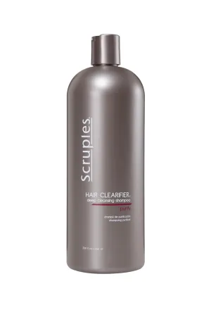 Scruples Hair Clearifier Shampoo - Professional Grade Deep Cleansing Shampoo - Clarifying Agents Remove Metals, Minerals and Chlorine - Detox and Vitality Boosting for All Hair Types (33.8 oz)