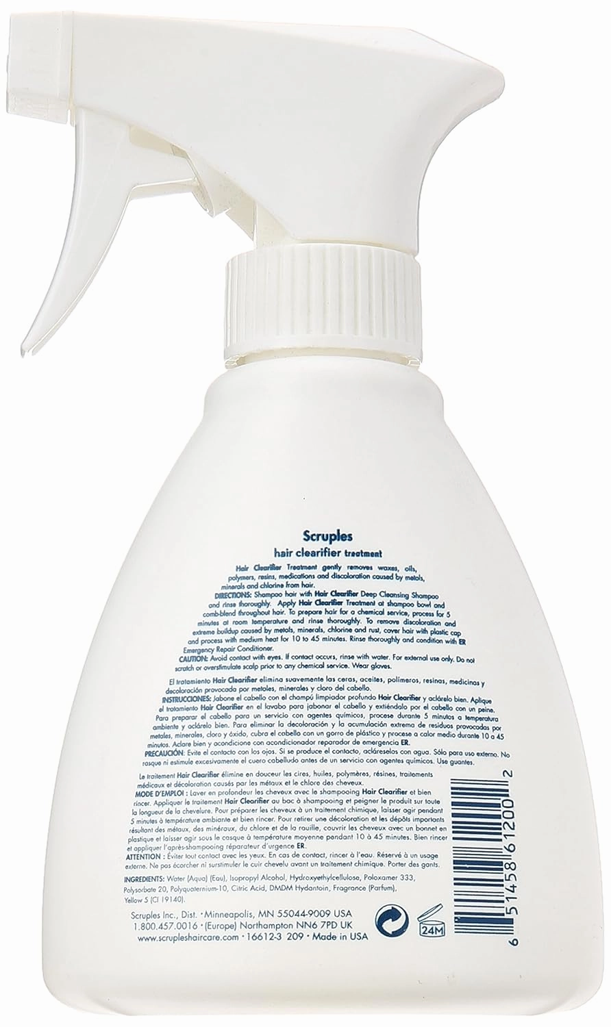 Scruples Hair Clearifier Treatment - Deep Cleansing Hair Treatment for Product Build Up, Dirt, Oils, and Chemicals - Hair Detox   Scalp Build Up Cleanser for All Hair Types (8.5 oz)