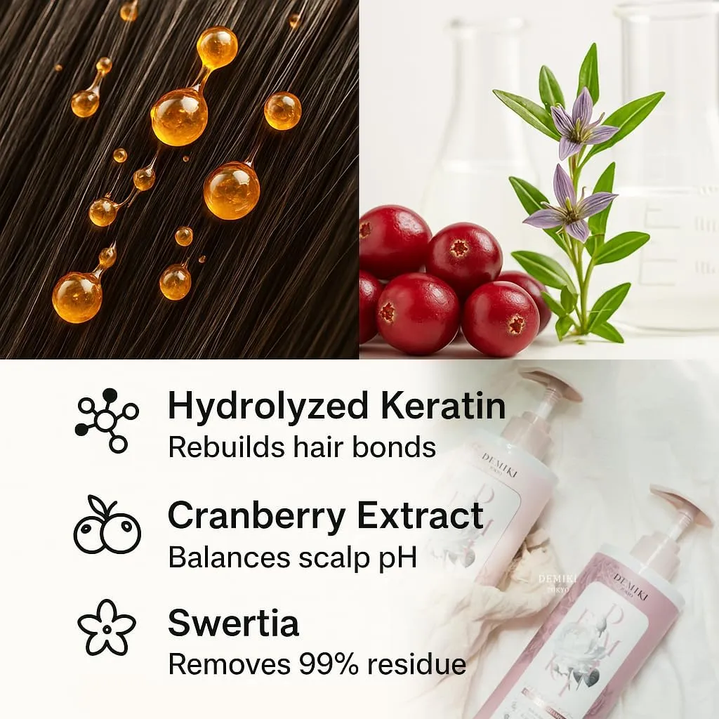 Shampoo for Women | Japanese Shampoo Sulfate Free for Oily Hair | Dye & Paraben Free | Organic Rose-Scented | Clarifying, Moisturizing, Refreshing Natural Hair Care | Anti Dandruff 16oz