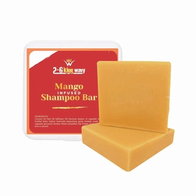 Shampoo Bar for Repairing and Rejuvenating Damaged Hair - Improves Scalp (Mango Infused Shampoo Bar)