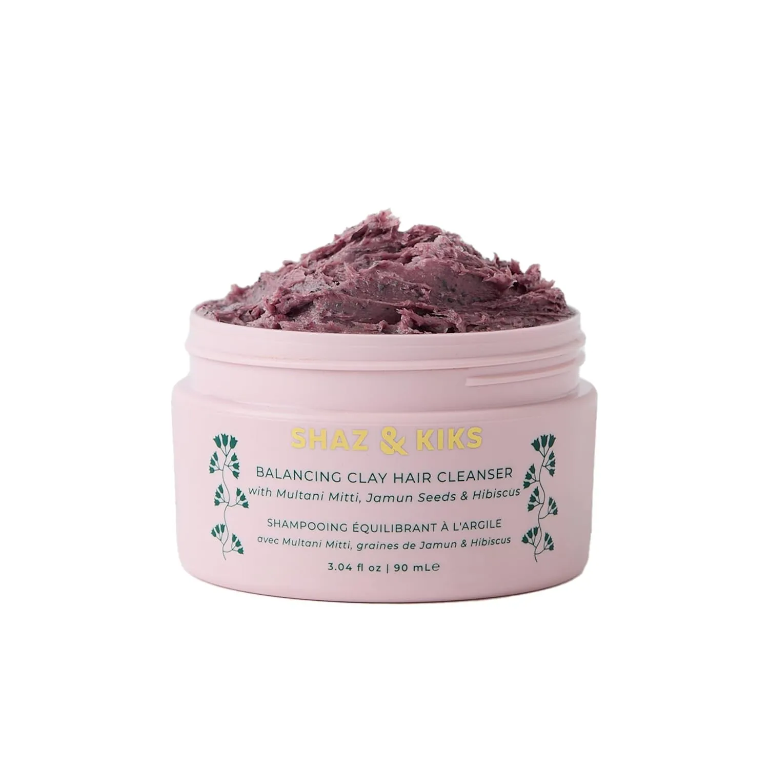 SHAZ & KIKS Balancing Clay Hair Cleanser | Sulfate-Free,Clarifying Shampoo for All Hair Types | Strengthen Roots and and Reduce Hair Shedding with Indian Clay and Hibiscus