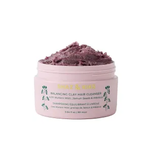 SHAZ & KIKS Balancing Clay Hair Cleanser | Sulfate-Free,Clarifying Shampoo for All Hair Types | Strengthen Roots and and Reduce Hair Shedding with Indian Clay and Hibiscus