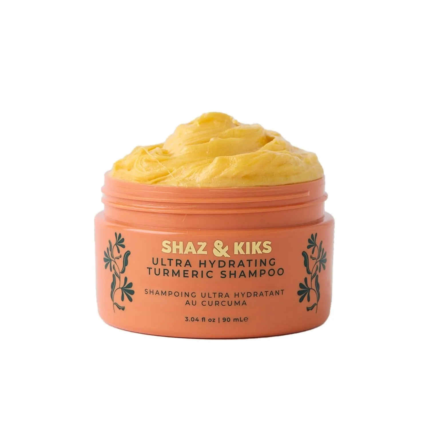 SHAZ & KIKS Ultra Hydrating Turmeric Shampoo | Sulfate-Free Shampoo for Dry, Itchy, Flaky Scalp | Deliver Deep Hydration with Turmeric & Kokum Butter