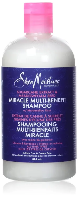 SheaMoisture Silicone Free Shampoo for Dry Hair Sugarcane Extract and Meadowfoam Paraben Free Shampoo 13 oz