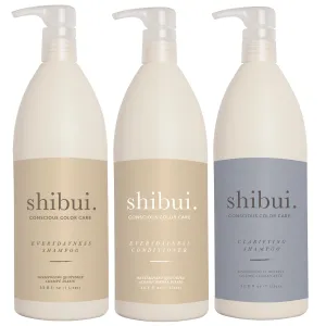 SHIBUI Everydayness Hair Care & Clarifying Shampoo Set, Complete Cleansing & Conditioning for All Hair Types, 33 Fl Oz Each
