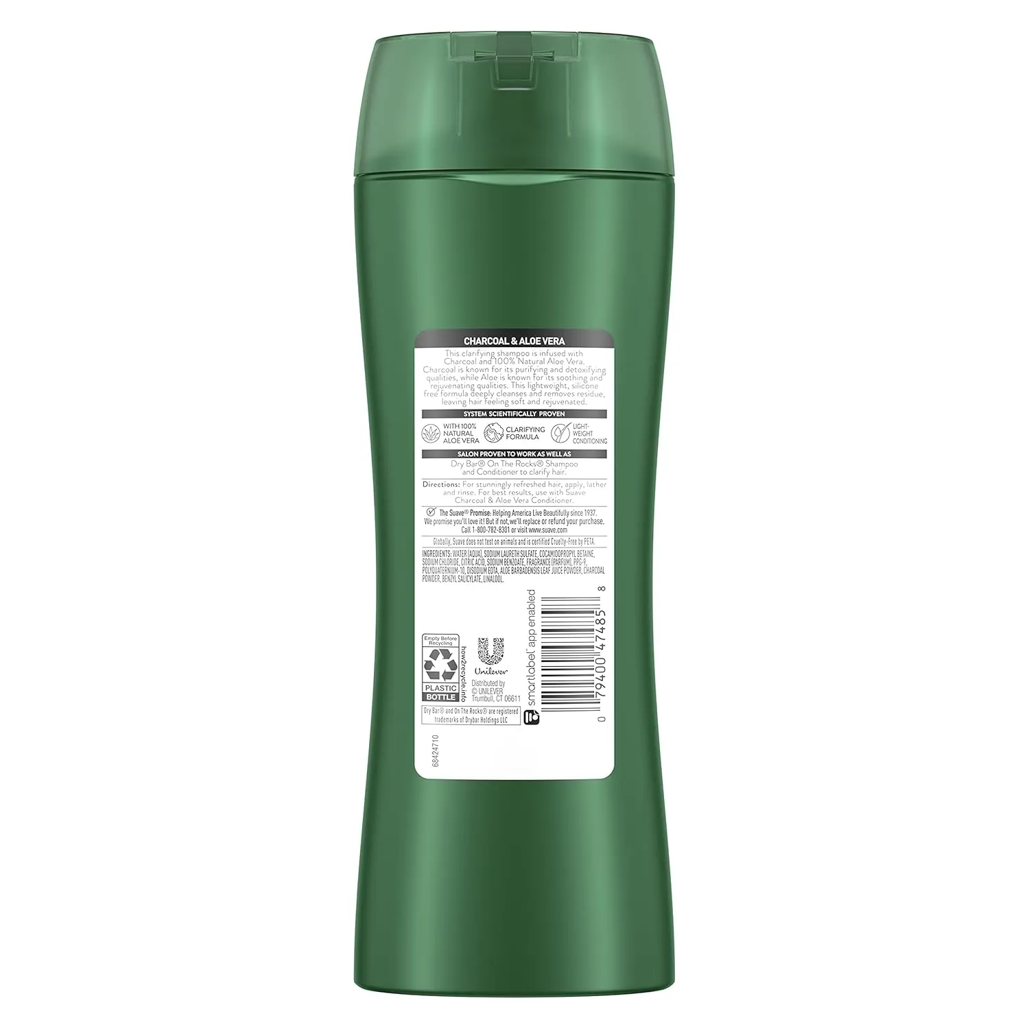 Suave Professionals Clarifying Shampoo for Oily Hair Charcoal Aloe Vera Paraben Free 12.6 oz