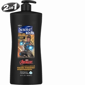 Suave Kids 2in1 Shampoo   Body Wash Avengers Shuri Wakanda Wonderfruit 828ml Black