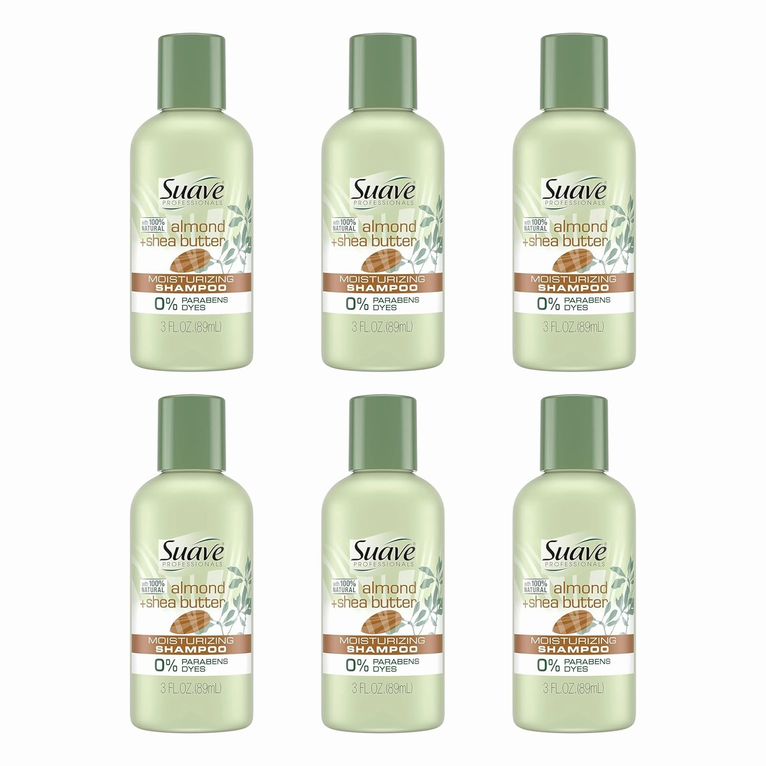 Suave Professionals Moisturizing Shampoo Almond   Shea Butter 3 oz. (Pack of 6)