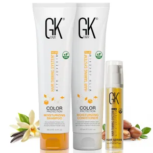 Sulphate Free Moisturizing Shampoo and Conditioner with Serum Set for Color Protection and After Keratin Treatment Nourishes Cleansing Dry to Normal Paraben-Free Men and Women - Salon Quality