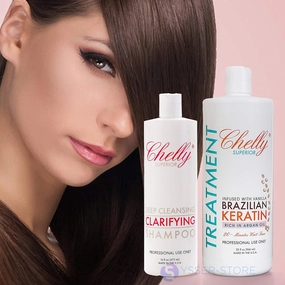 Superior Brazilian Keratin (Vanilla) 32 fl oz. & Clarifying Shampoo 16 fl. oz. COMBO