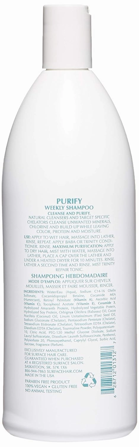 Surface Hair - Purify Clarifying Cleansing Shampoo - Clarify, Deep Cleanse, Sulfate Free