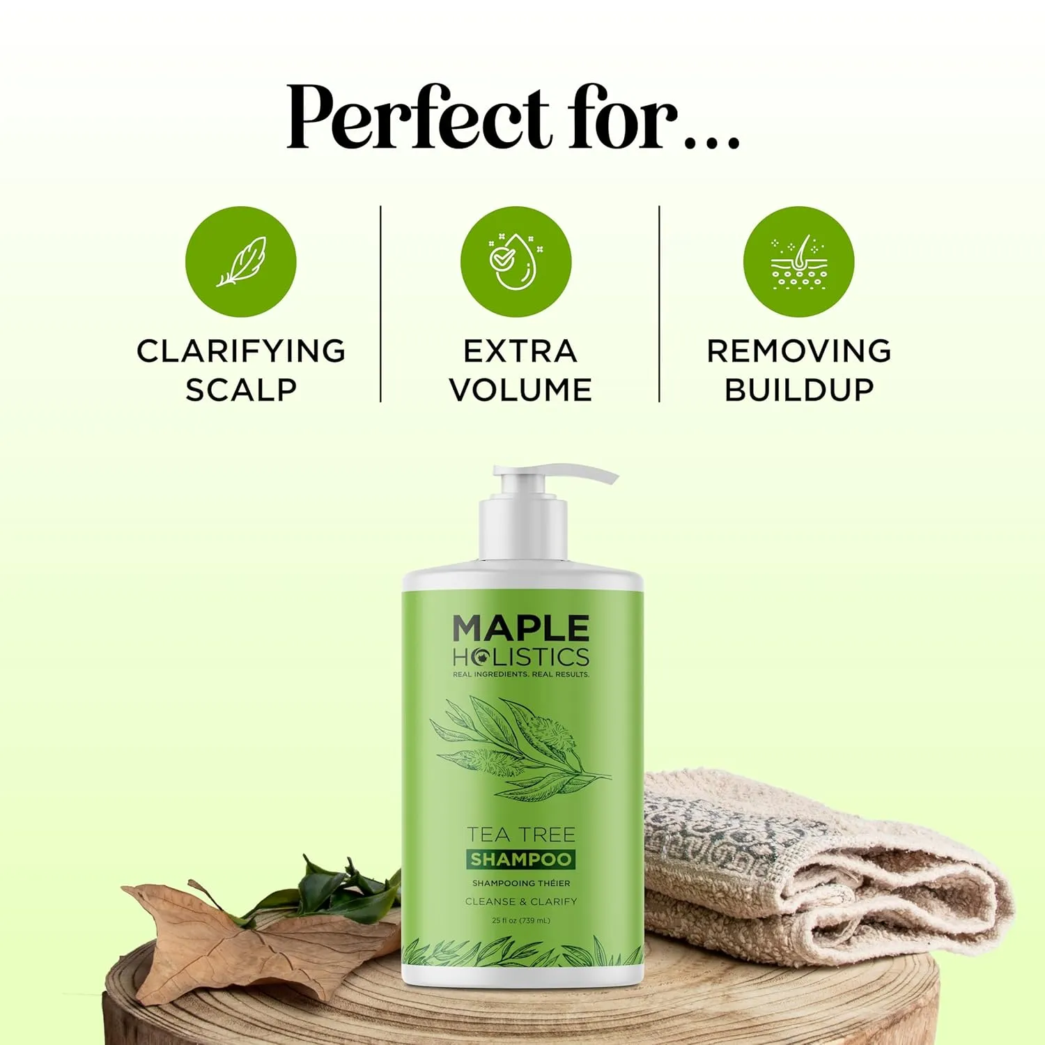 Tea Tree Oil Shampoo - Sulfate Free, Deep Cleansing, Vegan, Clarifying - 25 Fl Oz