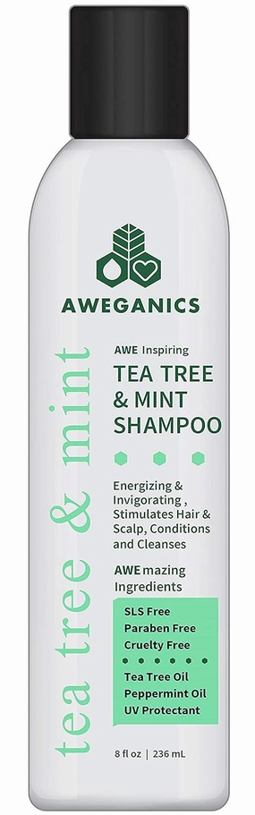 Tea Tree Mint Shampoo Natural Aromatherapy Invigorating Peppermint Shampoos | Cooling, Cleansing, Moisturizing, Healthy hair growth |Made in the USA |