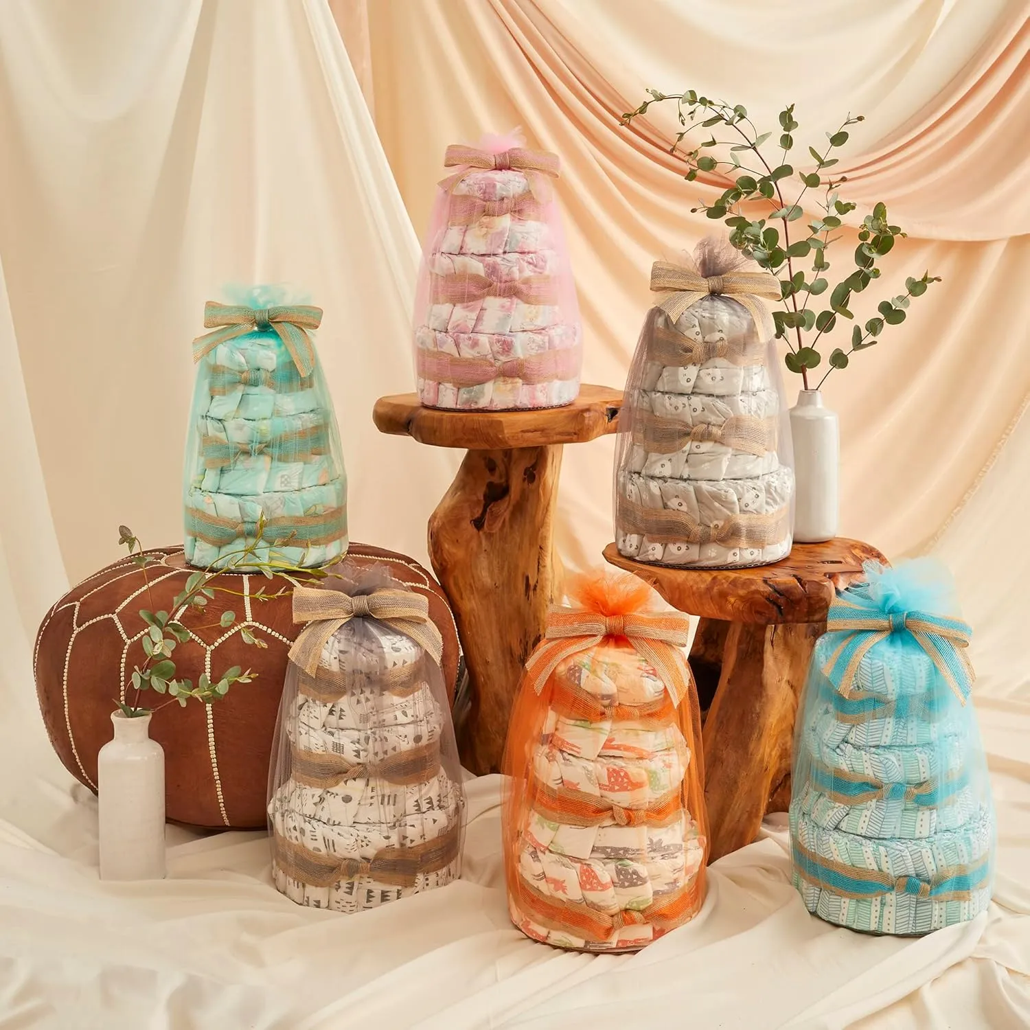 The Honest Company Diaper Cake | Clean Conscious Diapers, Baby Personal Care, Plant-Based Wipes | Dots   Dashes | Regular, Size 1 (8-14 lbs), 35 Count