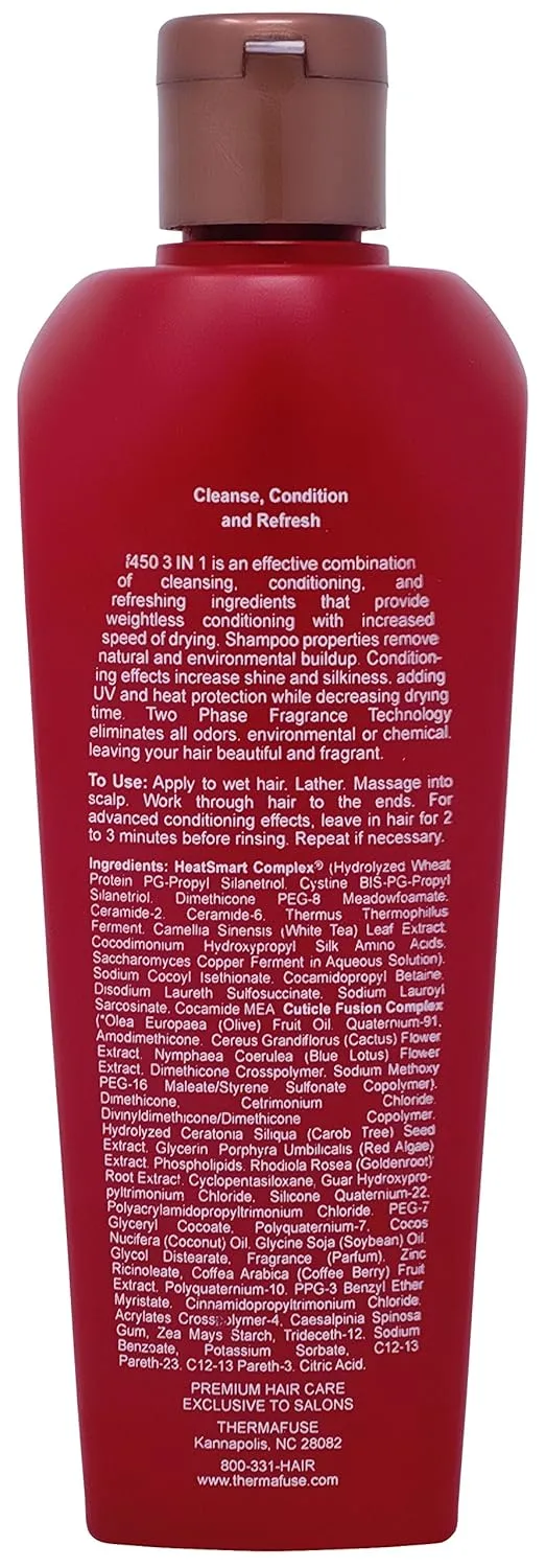 Thermafuse f450 3 in 1 Shampoo & Conditioner 10oz
