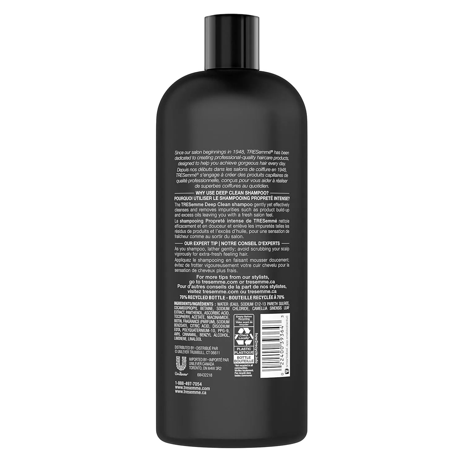TRESemmé Cleansing Shampoo for Daily Use, Clean & Replenish Vitamin C and Green Tea Clarifying Shampoo Formula, 28 oz